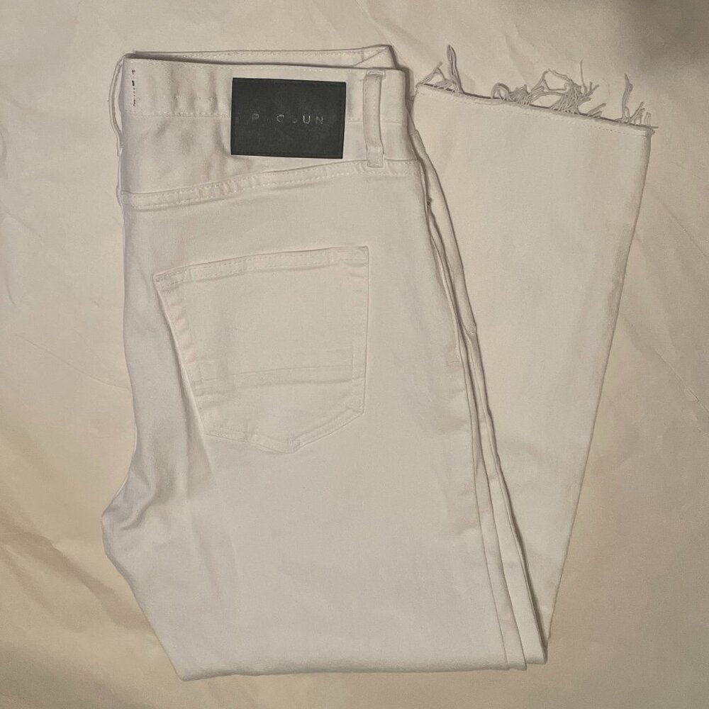 PacSun men's tapered white jeans